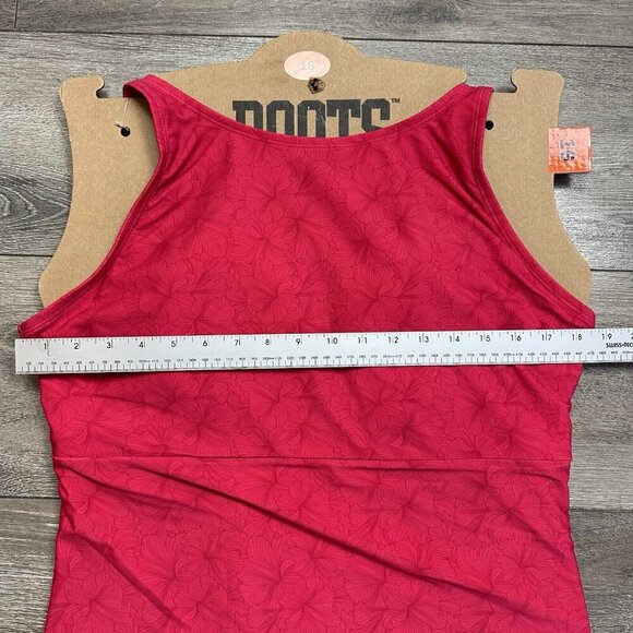 Roots One Piece Bathing Suit Size 16 Pink Swim - Picture 3 of 6